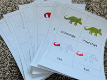 Load image into Gallery viewer, Triceratops Nomenclature Cards -DIY digital download