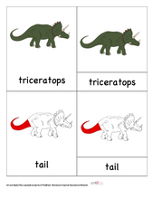 Load image into Gallery viewer, Triceratops Nomenclature Cards -DIY digital download