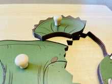 Load image into Gallery viewer, Triceratops Wooden Peg Puzzle