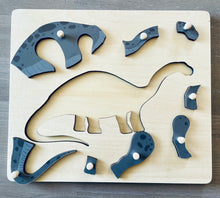 Load image into Gallery viewer, Brontosaurus Wooden Peg Puzzle
